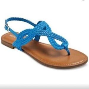 Sky blue thong sandals